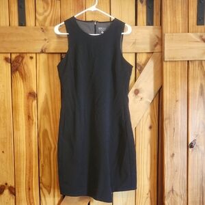 Qor Merino Wool Sleeveless Asymmetrical Dress in Black size M